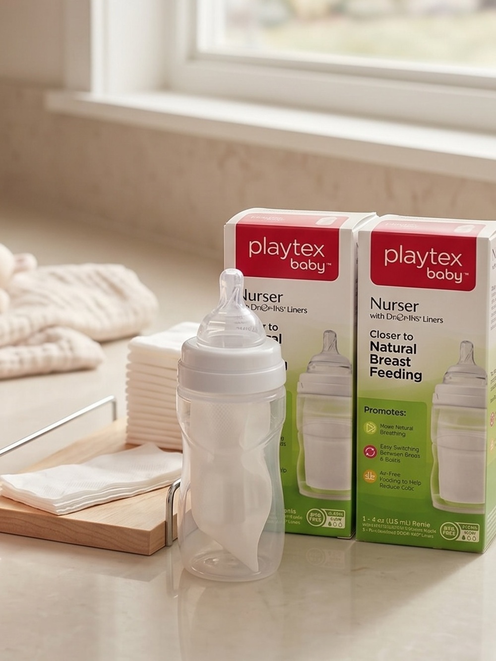 Playtex Baby Nurser Bottle with DropIn Liners Set of Two